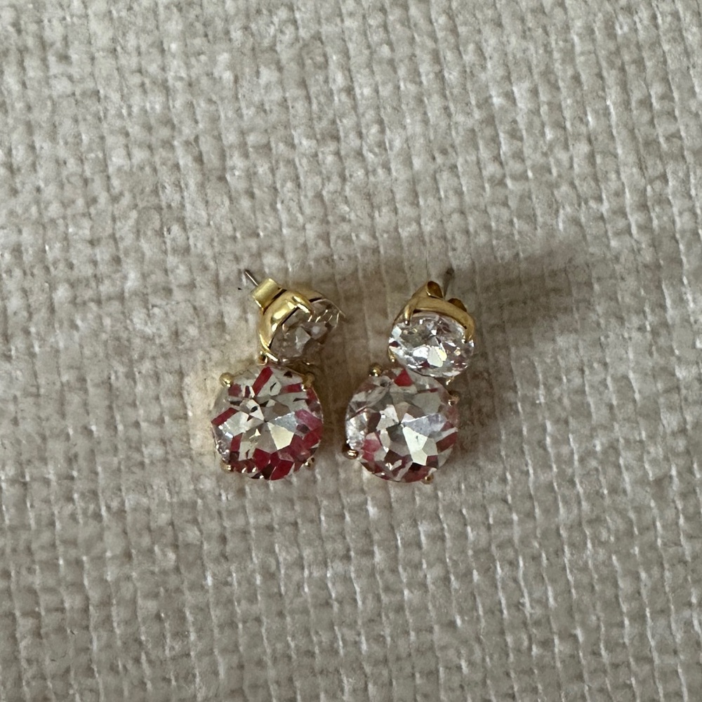 J Crew diamond drop earrings
